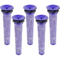 Filtre pour Dyson V8/V7, Filtres de Rechange Lavable pour Aspirateur Dyson V7/V8 Absolute et Animal, Accessoire Aspirateur pour Dyson V8 Avec 5 Pré-Filtres HEPA