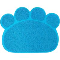 Tapis de litière pour chat Tapis antidérapant Forme de pate Alimentation Eau Tapis de table Tapis pour chien Pet Cat Kitty, 30x40cm