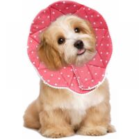 Collier postopératoire confortable pour chats et chiens, solide, imperméable, anti-rayures, anti-morsures, facile à nettoyer, avec attache réglable (rose)
