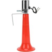Air Horn, Turkish Whistle Horn 12 V, 24 V for Trucks Red Air Horn 180 dB for Universal Use 12 V/24 V Caravan Pressure Whistle Horn for Cars