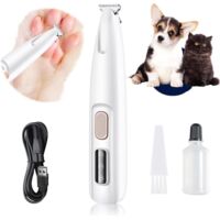 Electric Paw Trimmer with LED Light - Waterproof, Rechargeable, Low Noise Pet Hair Shaver for Dogs and Cats