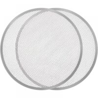 (Lot de 2)Large Plaque de Cuisson Perforée Pizza 30.5 cm - Plaque Pizza Four Pro Cuisson Rapide & Uniforme - Alliage Alu, Sans Soudure - Antiadhésif, Anti Rouille, Sans BPA, Adapté Four