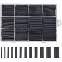 Gaine Thermoretractable Noire 625pcs Gaine Thermo Retractable Gaines Thermoretractables Un Assortiment de 8 Tailles 1 – 10 mm