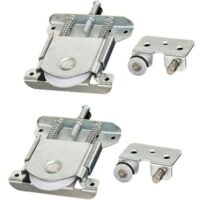 2 roulettes pour porte de placard coulissante, accessoires pour porte coulissante, roulettes pour porte de placard coulissante