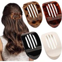 4 Pièces Pince cheveux femme, Accessoires cheveux, Pinces à cheveux pour femmes, Accessoires cheveux femme, Grande Epais Grosse Barrette Cheveux, D