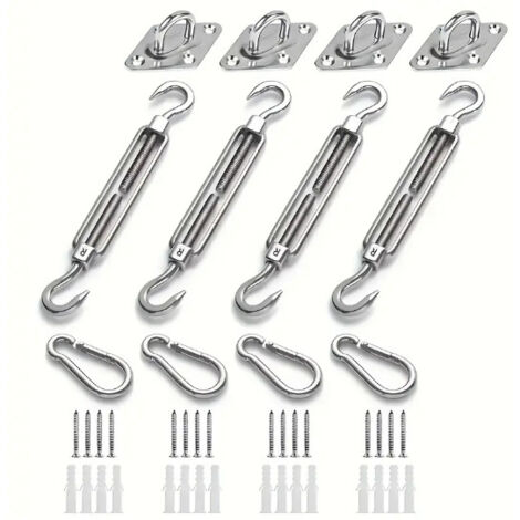 Kit di fissaggio per vela ombreggiante, kit di ferramenta per vela ombreggiante in acciaio