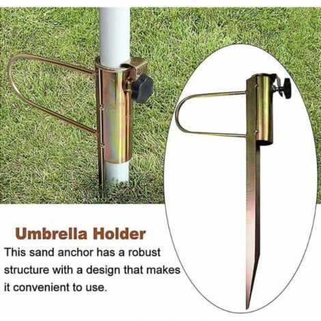 Gancio Regolabile Per Ombrellone Da Spiaggia Con 4 Rebbi - Supporto Porta Oggetti In Plastica, Leggero E Facile Da Installare, Adatto Per Aste Di Ombrelloni (Bianco)
