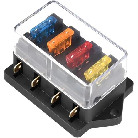 Kit Portafusibili Per Auto In Linea – 5 Pezzi Da 16 AWG Con Fusibili Da 20A + 10 Mini Fusibili ATC Da 5-20A E Estrattore