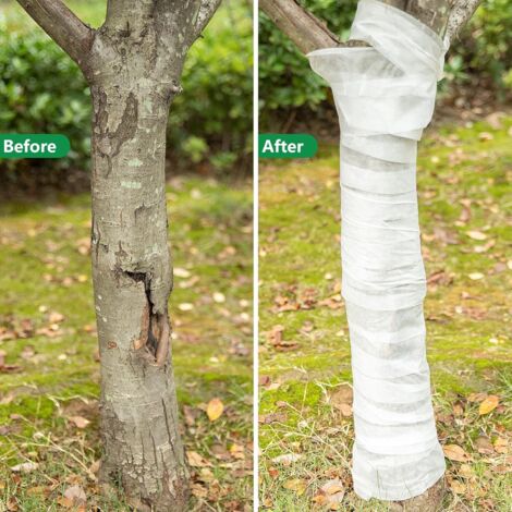 Rudiaoa 20 m di pellicola protettiva per albero a prova di inverno, tronco d 'albero, arbusto, pianta antigelo, bendaggio nastro in cotone impigliato per mantenere caldo