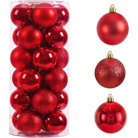 30 Palline Di Natale Infrangibili Da 6 Cm, Decorazioni per Albero Di