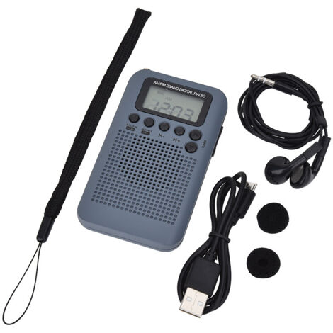 Trade Shop - Mini Radio Am Fm Portatile Con Antenna Radiolina Stereo