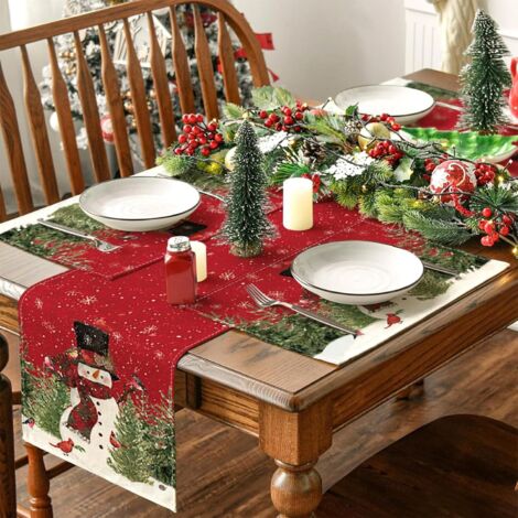 Set Romantico 2 Tovagliette + Runner In Pizzo Cuore Rosso - 183x33cm, Poliestere, Per San Valentino E Matrimonio