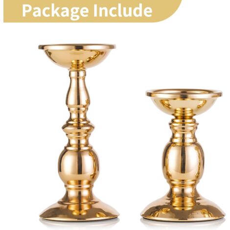 Sziqiqi 2 Portacandele in Cristallo, Candelieri in Vetro Trasparente Centrotavola a Base Quadrata per Regalo per Feste di Matrimonio Decorazione per Eventi di Natale, Trasparente