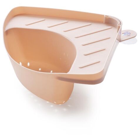 Organizador triangular para fregadero, escurridor multifuncional, organizador, soporte para esponja, ventosa de esquina, soporte para fregadero y jabón, caja de almacenamiento.