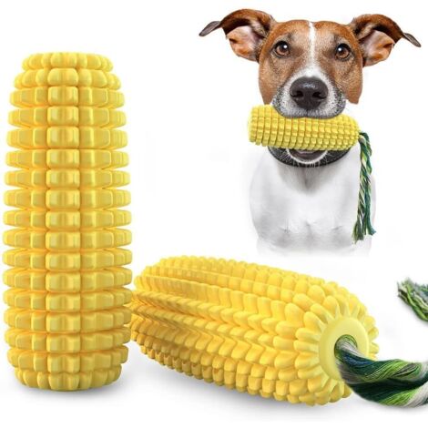 Juguetes para perros, juguetes para masticar, mazorcas de maíz con cuerda, juguetes interactivos con chirrido para perros, cachorros, mascotas (1/5)
