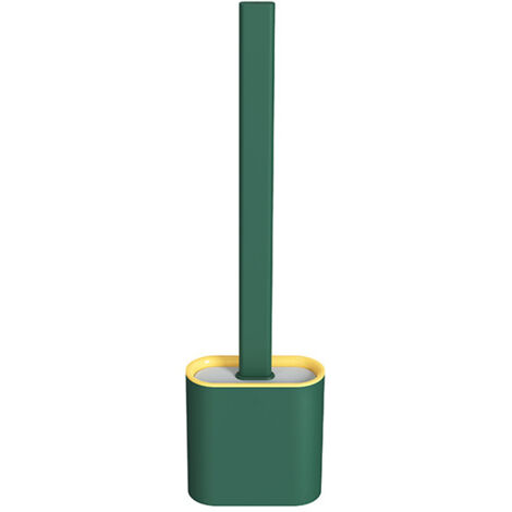 ESCOBILLA DE BAÑO: Escobilla de baño flexible de silicona ultrahigiénica en color verde (1/5)