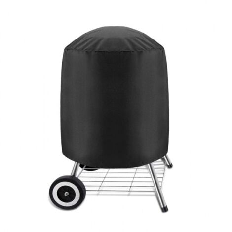 x Funda impermeable para parrilla de exterior, funda redonda para parrilla de 58 x 77 cm, color negro (58 x 77 cm) (1/4)