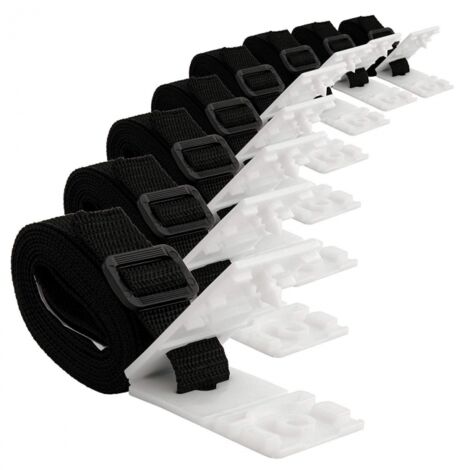 juegos de fijación para cubiertas solares de piscina, correas de fijación y abrazaderas de fijación, cintas adhesivas de nailon, placas de fijación, hebillas (1/5)