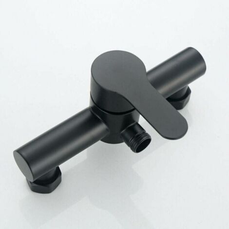 Grifo de ducha de baño de acero inoxidable negro de 1 pieza, Grifos adecuados para uso en el baño (1/3)
