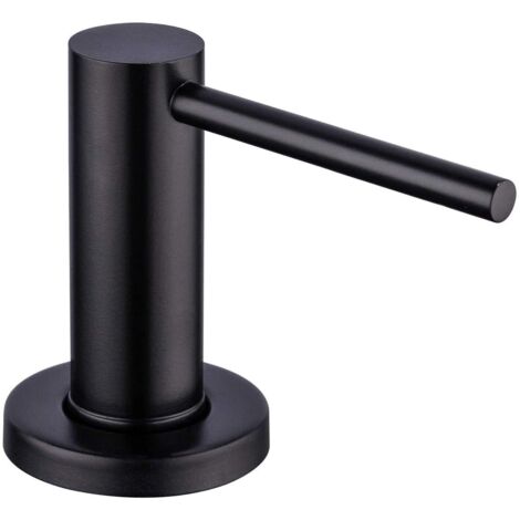 Dispensador de jabón, bomba de jabón negra para fregadero de cocina, dispensador de jabón para fregadero de cocina (1/4)