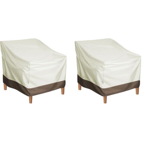 Funda para silla de patio (2 unidades), tela Oxford impermeable, 89 x 71 x 89 cm (1/5)