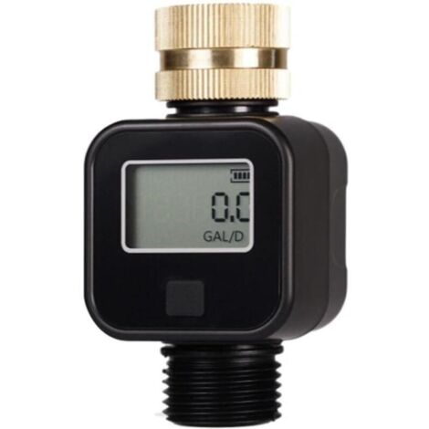 Medidor de agua para jardín, 4 modos de control de consumo de agua, caudalímetro digital