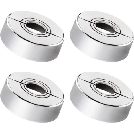 4 rosetas para grifo, mezclador de ducha, 3 tamaños en 1, cubierta para radiador de 20 mm, 25 mm y 33 mm de diámetro, ideal para decorar grifos. (1/4)