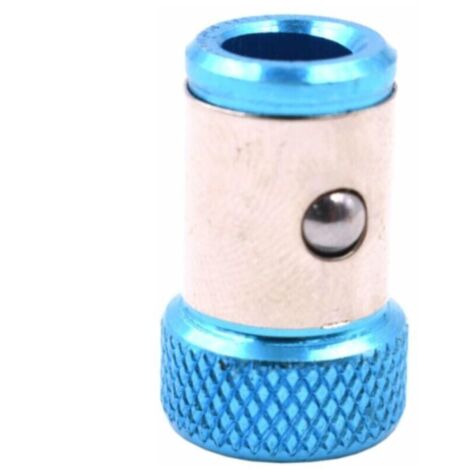 Magnetizador de puntas (paquete de 3), magnetizador de cabeza de destornillador, anillo magnético universal antideslizante, anillo de tornillo magnético grueso y resistente - Azul (1/4)