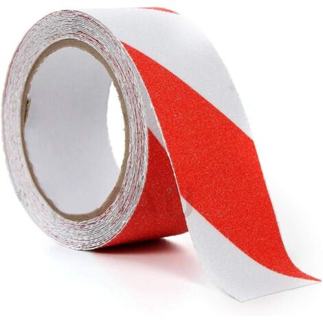 Cinta adhesiva antideslizante, 1 juego, de PVC esmerilado resistente al desgaste, ideal para evitar escalones de escaleras de 2,5 cm x 5 m. (1/5)
