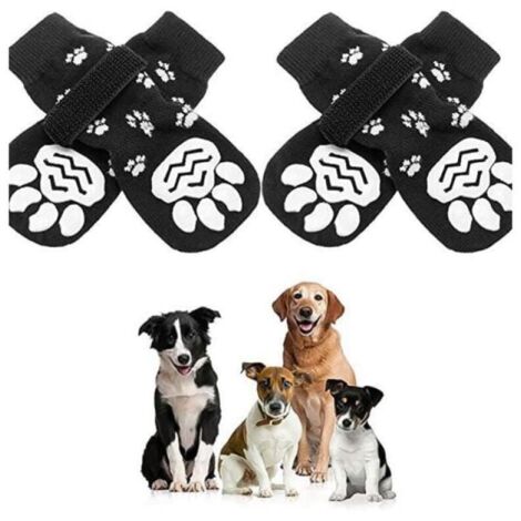 2 pares de botas suaves y ajustables para mascotas, antideslizantes de doble cara, talla S (1/4)