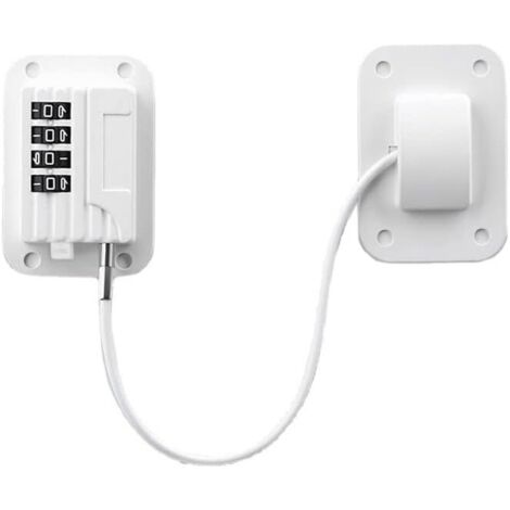 1 juego de cerraduras de seguridad para refrigerador con código de 4 dígitos, cerraduras de combinación para refrigerador, cerraduras de seguridad para niños para armarios, gabinetes y congeladores. (1/5)