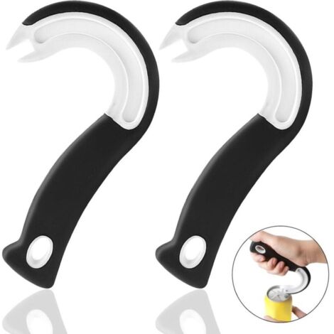 Paquete de 2 abrelatas de anilla fácil de abrir, abrelatas con pestaña, herramienta para abrir latas de refresco para niños y ancianos con artritis y problemas en las manos. (1/5)