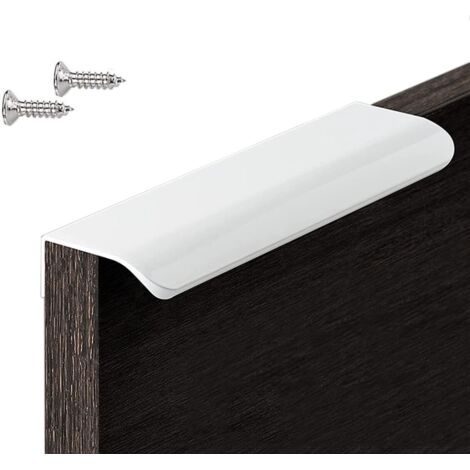 1 Tirador invisible para cocina, muebles, baño, armarios y cajones - Tirador oculto para puerta de armario, distancia entre orificios de 128 mm (1/5)