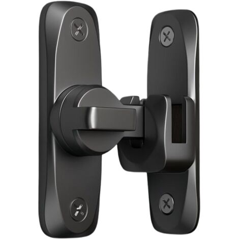 Pestillo giratorio, pasador giratorio de 7,9 cm, resistente, mecanismo antirrobo, puerta de granero, puerta exterior para valla, para entrada de cobertizo, negro