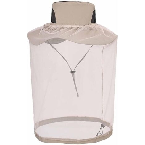 Sombrero tipo pescador de malla, red de jardinería, correa ajustable para la barbilla, mosquitera, protección facial transpirable, adecuado para jardinería y actividades al aire libre (caqui) (1/5)