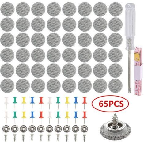 Kit de reparación de techos de coche de 65 piezas  Herramienta de instalación de tiras de remaches para fijar la tela del techo interior, ideal para camiones y SUV (Gris)
