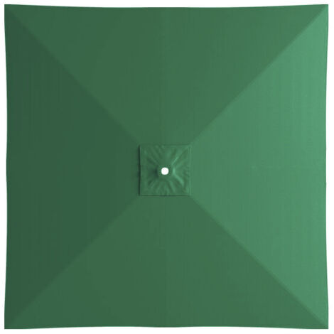 Sombrilla cuadrada de poliéster para jardín, toldo de repuesto para sombrilla de mercado de 2 m, toldo de repuesto para sombrilla de mesa de exterior (verde oscuro)