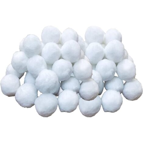 Bolas filtrantes para piscinas de 700 g, bolas filtrantes, material filtrante de fibra para filtros de arena de piscinas, filtración de agua (blancas) (1/5)
