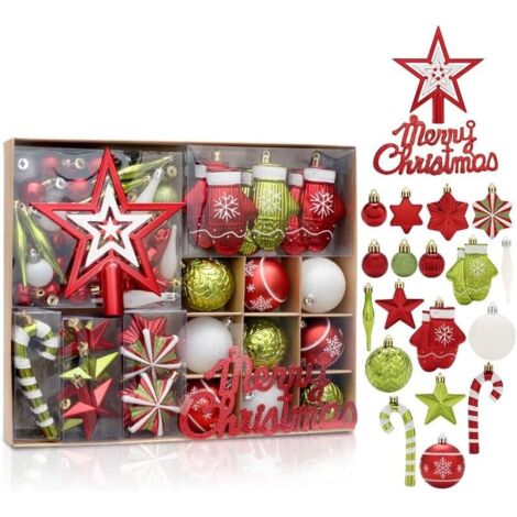 70 adornos navideños irrompibles para el árbol de Navidad, ideales para fiestas, bodas y celebraciones navideñas. (1/5)