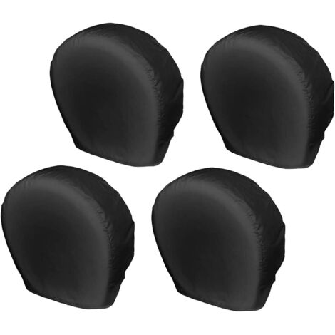 Juego de 4 protectores de llanta – Protectores de llanta resistentes para SUV, autocaravanas, diámetros de llanta de 23 a 25.9 pulgadas, color negro (1/5)