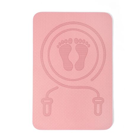 Colchoneta para saltar la cuerda (rosa), antideslizante y con absorción de impactos, equipo de fitness para el hogar, 40 x 60 cm (0,6 cm de grosor)
