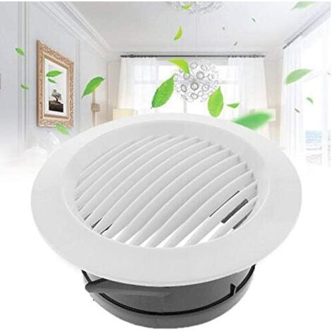 Tapa de cubierta de tubo de conducto de salida de ventilación circular con rejilla de ventilación, cubierta de 200 mm para ventilador de extracción
