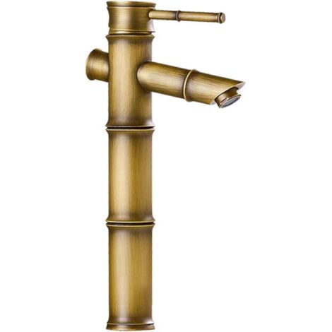Grifos monomando para baño, modernos, de un solo orificio, para lavabo, agua fría y caliente (antigüedad, 3C) (1/5)