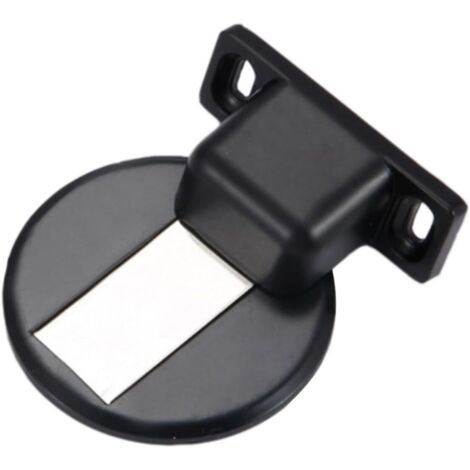 Tope de puerta autoadhesivo de aleación de zinc, cerradura de seguridad de puerta, tope de puerta de metal, pestillo de puerta autoadhesivo (negro plano).