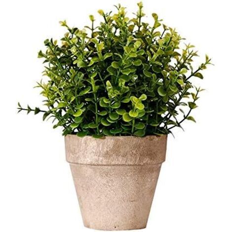 Suculenta artificial en maceta, color verde, para decoración interior y exterior, coloreada a mano, con maceta de 15 cm. (1/3)