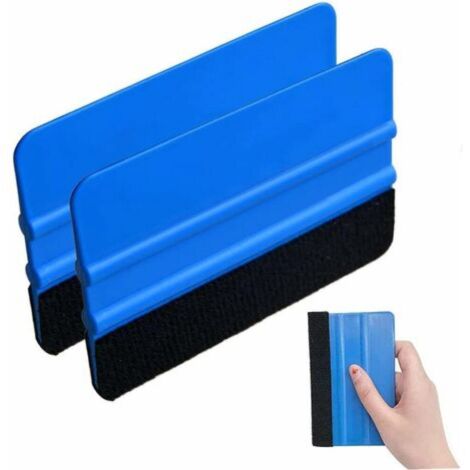 Juego de 2 espátulas de plástico para pegatinas, película de vinilo flexible, herramienta para teñir, raspador de fieltro suave (2 piezas) (1/5)