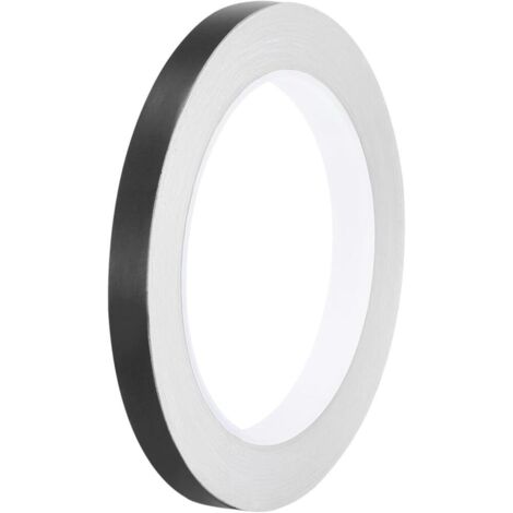 Cinta adhesiva metálica para azulejos de 1cm x 25m, ideal para paredes, armarios, baños, suelos, azulejos, coches y decoraciones artísticas, color negro (1/5)