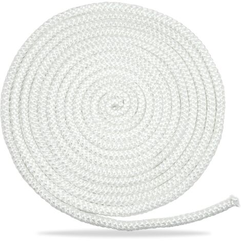 8 mm x 2 m, Cordón de sellado de chimenea, cinta de sellado de chimenea, cordón de sellado resistente al calor, con patrón blanco (1/5)