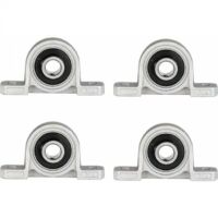 Cojinete de bloque de 4 piezas, cojinete de bolas de 10 mm, cojinete de bloque de almohada, orificio de brida autoalineable, cojinete de bloque de almohada autoensamblable