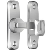 Pestillo giratorio, pasador giratorio de 7,9 cm, resistente, mecanismo antirrobo, puerta de granero, puerta exterior para cerca, para entrada de cobertizo, plateado
